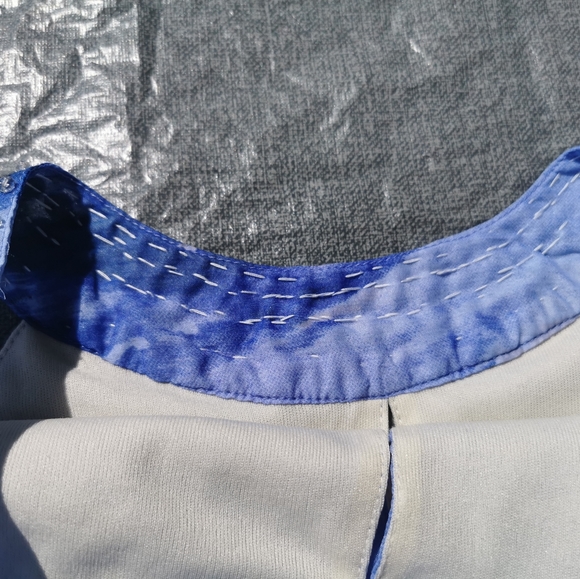 SUZY SHIER Medium Med M high necked tank top rhinestone embellished print lined - Picture 2 of 8